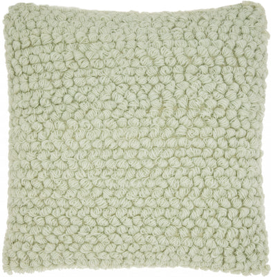 Mint Green Knotted Detail Throw Pillow