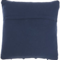Dark Blue Chevron Detail Throw Pillow
