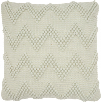 Cool Green Chevron Detail Throw Pillow