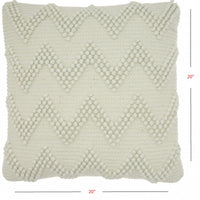 Cool Green Chevron Detail Throw Pillow