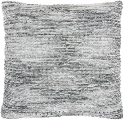 Gray and White Striped Throw Pillow