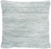Teal and White Striped Throw Pillow