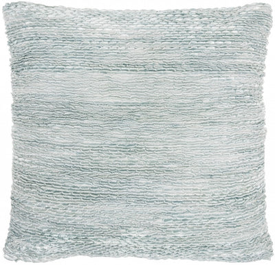 Teal and White Striped Throw Pillow
