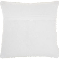 Petite White Striped Throw Pillow