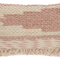 Bohemian Pink and White Lumbar Pillow