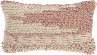 Bohemian Pink and White Lumbar Pillow