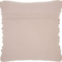 XL Rose Pink Pom-Pom Detailed Throw Pillow