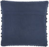 Dark Blue Pom-Pom Detailed Throw Pillow