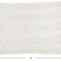 White Pom-Pom Detailed Lumbar Pillow