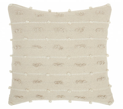 Beige Detail Throw Pillow