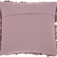 Loose Luscious Shag Purple Mauve Throw Pillow