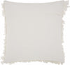 Loose Luscious Shag White Throw Pillow