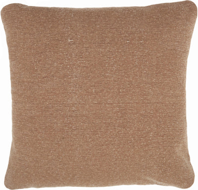 Solid Clay Distressed Throw Pillow