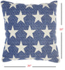 Navy Blue and Ivory Stars Throw Pillow