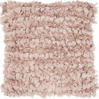 Loose Luscious Shag Light Pink Throw Pillow