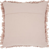 Loose Luscious Shag Light Pink Throw Pillow