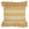 Mustard and Ivory Textured Throw Pillow