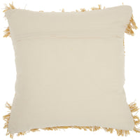 Mustard and Ivory Textured Throw Pillow