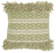 Sage and Ivory Textured Throw Pillow