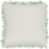 Shaggy Chic Teal and Ivory Throw Pillow