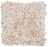 Shaggy Chic Blush and Ivory Throw Pillow