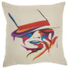 Contemporary Girl with Hat Throw Pillow