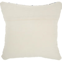 White And Denim Knubby Lines Throw Pillow