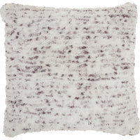 Soft Shaggy Purple and White Spotted Throw Pillow