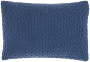 Blue Chunky Braid Lumbar Pillow