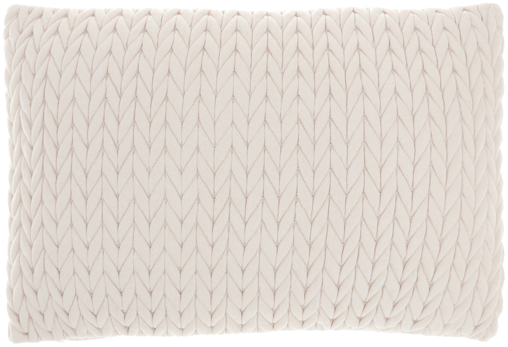 Ivory Chunky Braid Lumbar Pillow