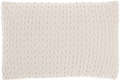 Ivory Chunky Braid Lumbar Pillow