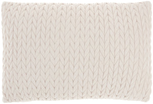 Ivory Chunky Braid Lumbar Pillow