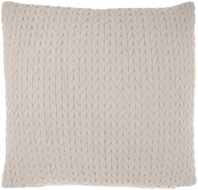 Off-White Braided Chevron Throw Pillow