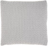 Light Gray Braided Chevron Throw Pillow