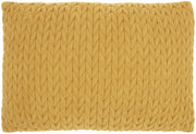 Mustard Yellow Chunky Braid Lumbar Pillow