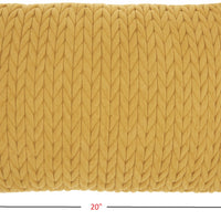 Mustard Yellow Chunky Braid Lumbar Pillow