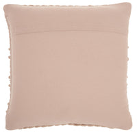 Blush Pink Textured Dots and Stripes Throw Pillow