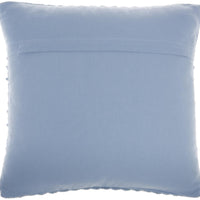 Soft Blue Textured Dots and Stripes Throw Pillow