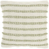 Sage and Ivory Textured Stripes Throw Pillow