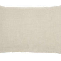 Wide Tasseled Marble Maroon Lumbar Pillow