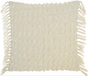 Tassel Detailed White Throw Pillow