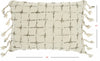 Brown and White Grid Detail Lumbar Pillow