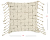 Brown and White Grid Detail Throw Pillow