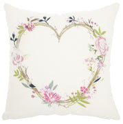 Sweet Heart Wreath Throw Pillow