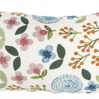 Colorful Chic Floral Lumbar Pillow