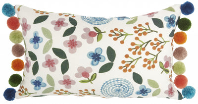 Colorful Chic Floral Lumbar Pillow