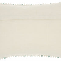 Light Blue Dotted Lumbar Pillow