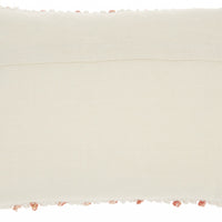 Peach Dotted Lumbar Pillow