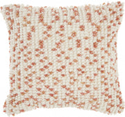 Peach Colored Dotted Throw Pillow