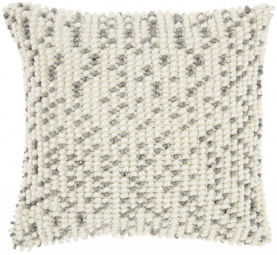 Light Gray Dotted Throw Pillow